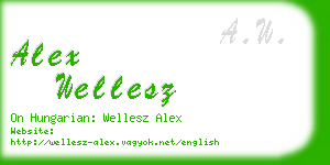 alex wellesz business card